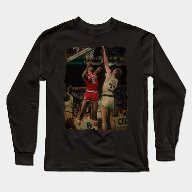 Larry Bird vs Julius Erving Vintage Long Sleeve T-Shirt by CAH BLUSUKAN